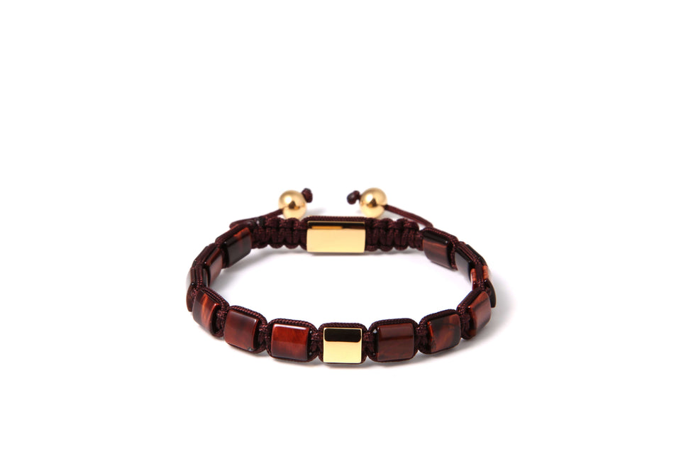 Red Tiger's eye Square stone Bracelet