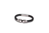 Skull Black Stingray Leather Bracelet