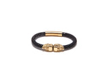 Skull Black Stingray Leather Bracelet
