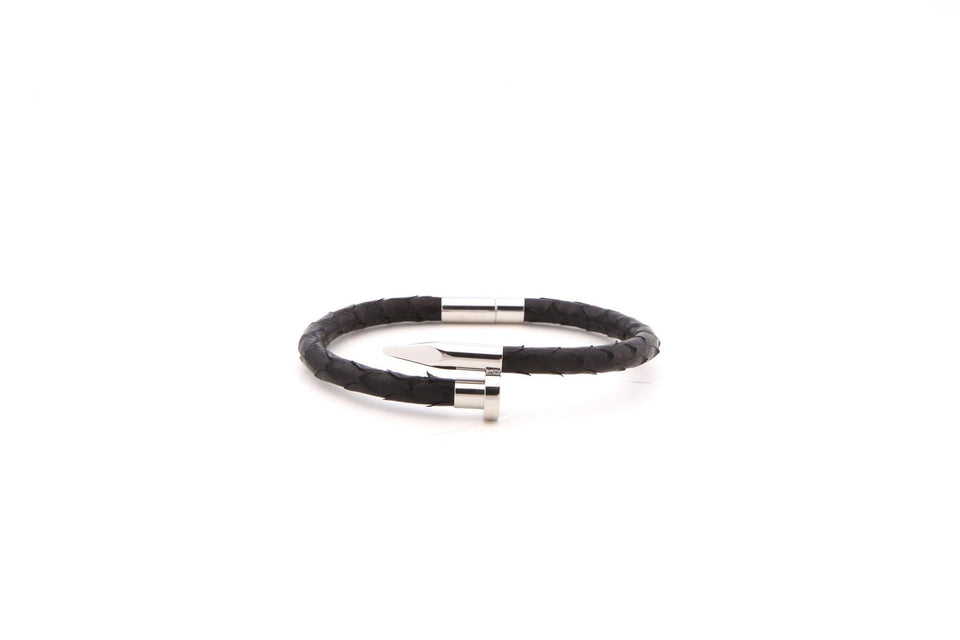 Nail Silver Python Bracelet
