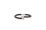 Nail Silver Python Bracelet